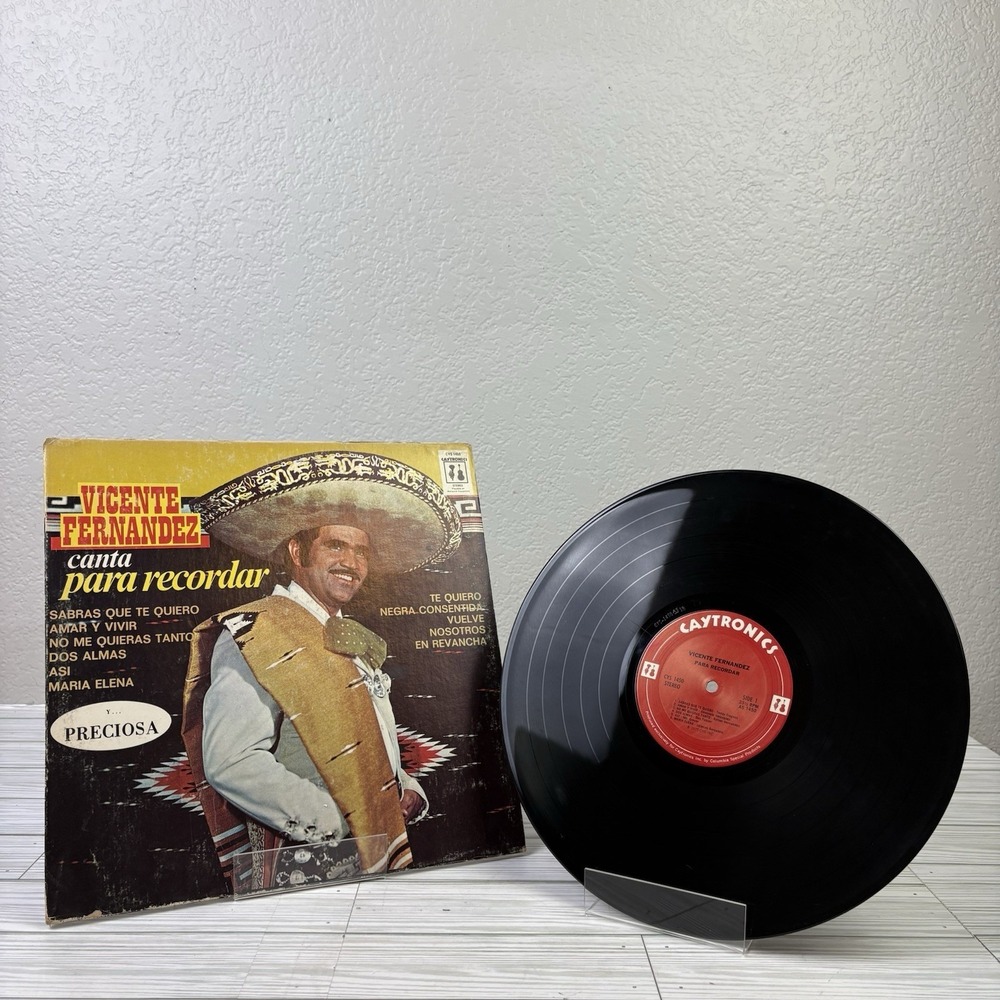 Vicente Fernandez, Canta Para Recordar, 1975 Mexican Lp Vinyl Vg Record 12"
